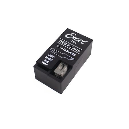 Excel Blades No 16 Stencil Edge Scoring Blade Refills with Dispenser, 15pcs. 12pk. 23016